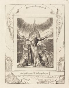 Ofiara Hioba, 1825. autorstwa William Blake
