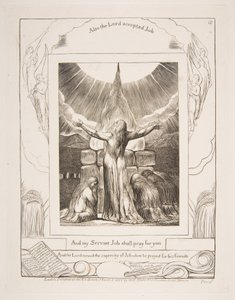 Jobs Sacrifice, z ilustracji Księgi Hioba, 1825-26. autorstwa William Blake