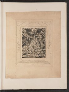 Synowie i córki Hioba przytłoczeni przez szatana, 1825. autorstwa William Blake