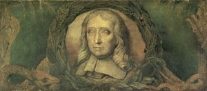John Milton, ok. 1800-03 (tempera na płótnie) autorstwa William Blake