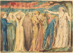 Józef z Arymatei głosi Brytyjczykom autorstwa William Blake