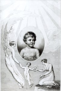 Mary Wollstonecraft Shelley (1797-1851) jako dziecko, grawerowane przez Roberta Hartleya Cromka (1770-1812) 1805 autorstwa William Blake