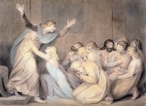 No.0456c Józef dający się poznać swoim braciom, płyta 3 „Historia Józefa”, c.1785 (ołówek, akwarela, pióro i atrament na papierze) autorstwa William Blake