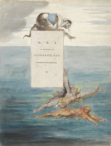 „Oda na śmierć ulubionego kota”, projekt 7 do „Wierszy Thomasa Graya” autorstwa William Blake