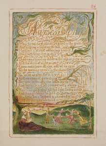 P.125-1950.pt24 Pieśń pielęgniarek: płyta 24 z Pieśni o niewinności i doświadczeniu (kopia AA) c.1815-26 (akwaforta, tusz i wc) autorstwa William Blake