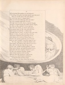 Płyta 29 (strona 57): „Drżenie przy każdym łyku, aby śmierć nie wyrwała miski” autorstwa William Blake