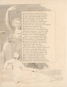 Płyta 41 (strona 92): „Kiedy wiara jest cnotą, rozum to czyni” autorstwa William Blake