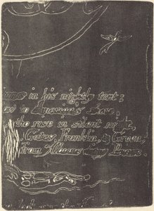 Restrike z fragmentu anulowanej płyty do A Prophecy, 1793. autorstwa William Blake