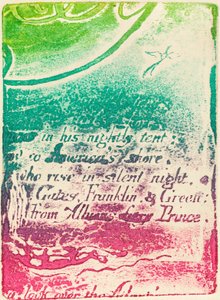 Restrike z fragmentu anulowanej płyty do A Prophecy, 1793. autorstwa William Blake