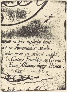 Restrike z fragmentu anulowanej płyty do A Prophecy, 1793. autorstwa William Blake