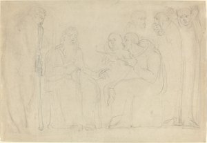 Św. Augustyn nawracający króla Ethelberta z Kentu autorstwa William Blake