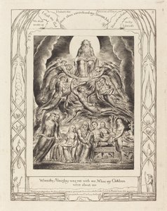 Szatan przed tronem Boga autorstwa William Blake