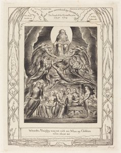 Szatan przed tronem Bożym, 1825. autorstwa William Blake