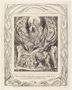 Szatan wychodzący z Obecności Pana autorstwa William Blake