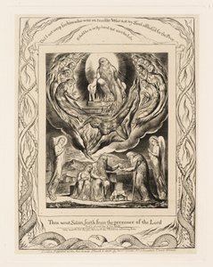 Szatan wychodzący sprzed oblicza Pana autorstwa William Blake