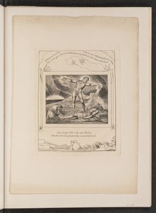 Szatan bijący Hioba wrzodami, 1825. autorstwa William Blake