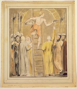 Pieczętowanie kamienia i ustawianie zegarka autorstwa William Blake