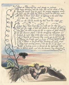 „Cicha jak rozpaczająca miłość...”, płyta 4 z „Ameryka: Proroctwo” autorstwa William Blake