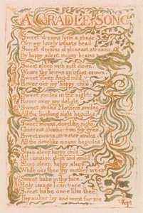 Pieśni niewinności, płyta 18, pieśń kołyskowa (Bentley 16) autorstwa William Blake