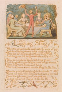 Songs of Innocence, płyta 28, Laughing Song (Bentley 15) autorstwa William Blake