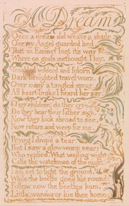 Pieśni niewinności, płyta 4, Sen (Bentley 26) autorstwa William Blake