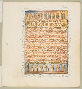 Pieśni niewinności i doświadczenia: Wielki Czwartek, ok. godz. 1815. autorstwa William Blake