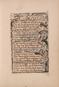 Pieśni niewinności i doświadczenia, płyta 15, Sen (Bentley 26) autorstwa William Blake