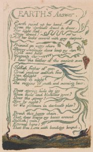 Pieśni niewinności i doświadczenia, płyta 35, „Odpowiedź Ziemi” (Bentley 31) autorstwa William Blake