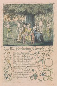 Pieśni niewinności i doświadczenia, płyta 8, „The Ecchoing Green” (Bentley 6) autorstwa William Blake
