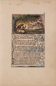Pieśni o niewinności i doświadczeniu, płyta 8, Mały czarny chłopiec (Bentley 9) autorstwa William Blake