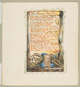 Pieśni niewinności i doświadczenia: abstrakcja ludzka, ca. 1825. autorstwa William Blake