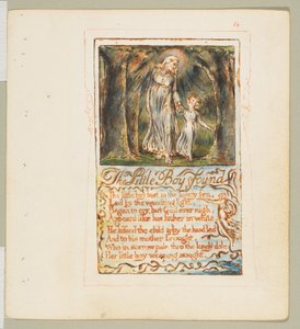 Pieśni niewinności i doświadczenia: Odnaleziony mały chłopiec, ca. 1825. autorstwa William Blake