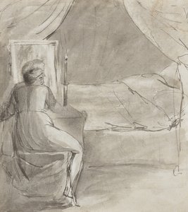 Łoże śmierci (recto) autorstwa William Blake