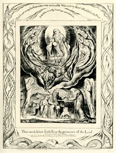 Księga Hioba2:7 zilustrowana przez Williama Blake’a autorstwa William Blake