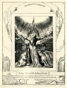 Księga Hioba42:8 zilustrowana przez Williama Blake’a autorstwa William Blake