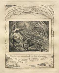 Księga Hioba: Pl. 13 Wtedy Pan odpowiedział Hiobowi z wichru autorstwa William Blake