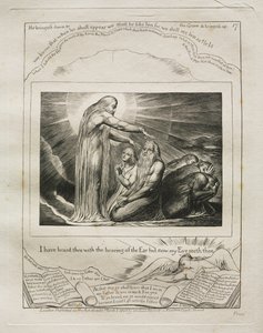 Księga Hioba: Pl. 17 Słyszałem cię słysząc ucha, ale teraz widzi cię moje oko autorstwa William Blake