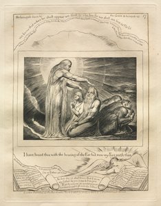 Księga Hioba: Pl. 17 Słyszałem cię słysząc ucha, ale teraz widzi cię moje oko autorstwa William Blake
