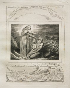 Księga Hioba: Pl. 17, słyszałem cię słysząc ucha, ale teraz moje oko..., 1825. autorstwa William Blake