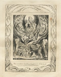 Księga Hioba: Pl. 5 Wtedy szatan wyszedł sprzed oblicza Pana autorstwa William Blake