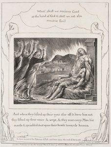 Księga Hioba: Pl. 7, A kiedy podnieśli oczy, 1825. autorstwa William Blake