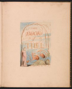 The Book of Thel, płyta 2, strona tytułowa autorstwa William Blake
