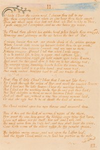 Księga Thel, Tablica 5, II. , obłoku . . . . autorstwa William Blake