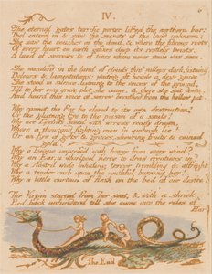 Księga Thel, Tablica 8, IV. , Wieczne bramy . . . . autorstwa William Blake