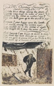 „Kominiarz”, płyta 45 z „Pieśni doświadczenia” autorstwa William Blake