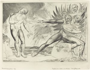 Krąg skorumpowanych urzędników, Diabły dręczące Ciampolo, 1827. autorstwa William Blake