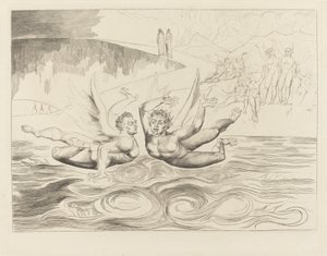 Krąg Skorumpowanych Urzędników; Diabły się nawzajem tłuką autorstwa William Blake