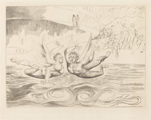 Krąg Skorumpowanych Urzędników; Diabły się nawzajem tłuką autorstwa William Blake