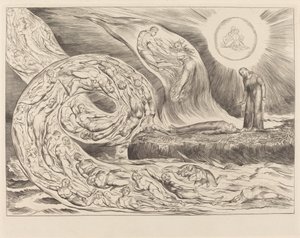 Krąg Rozpustnych: Paolo i Francesca autorstwa William Blake