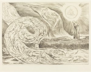 Krąg Rozpustnych: Paolo i Francesca autorstwa William Blake